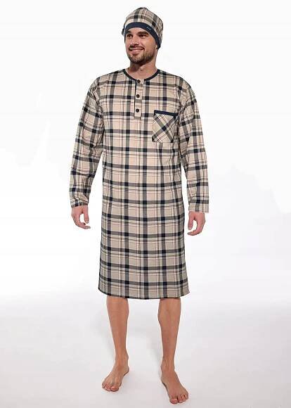 Cornette pánská noční košile s županem 110/26 XXL Model 110/26