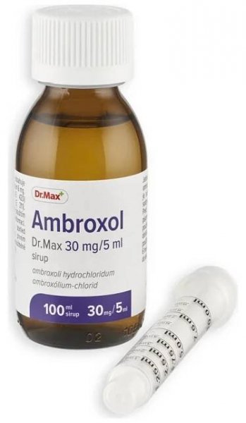 Dr. Max AMBROXOL 30MG/5ML SIRUP 1×100 ml, sirup na vyľučovanie hlienu z pľúc