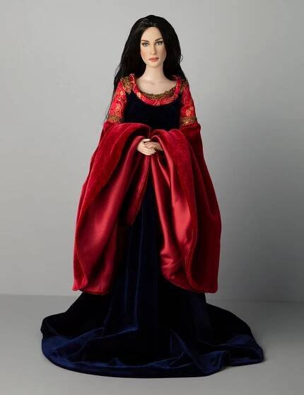 Lord Of the Rings Arwen's Blood Red Doll gown by Erika Parra - Photo by Erika Parra