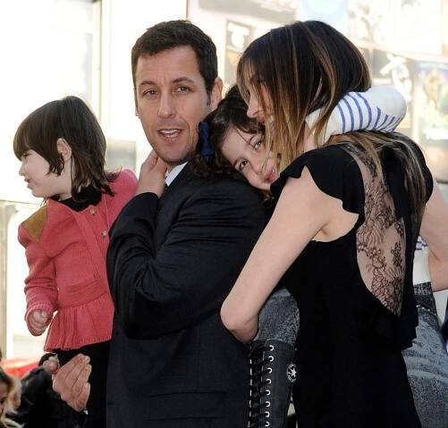 Adam Sandler s manželkou a dětmi