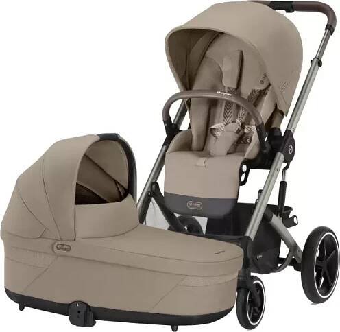 Cybex Balios S Lux + Cot S Lux 2024 Almond Beige/Taupe Frame