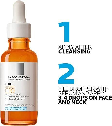 La Roche-Posay Pure Vitamin C10 rozjasňující protivráskové sérum s vitaminem C