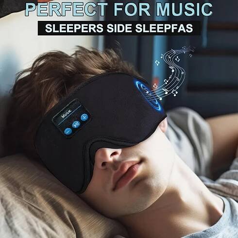 Bluetooth sluchátka na spaní 3D oční maska – bezdrátová, měkká, pohodlná na cestování Barva šedá