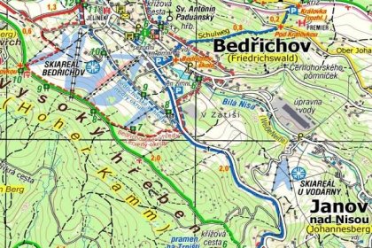 Mapa Jizerské hory - Isergebirge - Informační centrum Jablonec n. N.