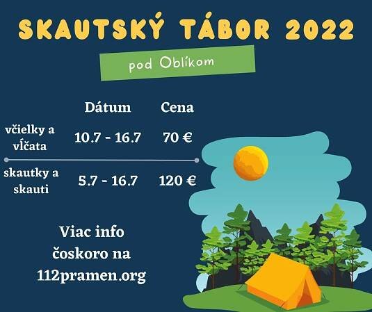 Skautský tábor 2022 | 112. zbor Prameň