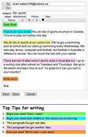 An email about sports | LearnEnglishTeens Essay Writing Skills, Ielts Writing, Essay Prompts, Essay Writer, Academic Writing, Teaching Writing, Letter Writing, Sports Day Essay, English Lessons