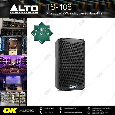 ALTO TS-408 8″ 2000W 2-Way Powered Amplifier