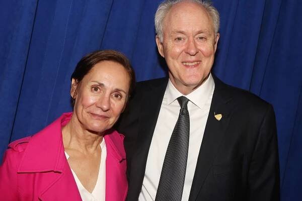 Laurie Metcalf and John Lithgow at the opening night afterparty for "Hillary and Clinton"