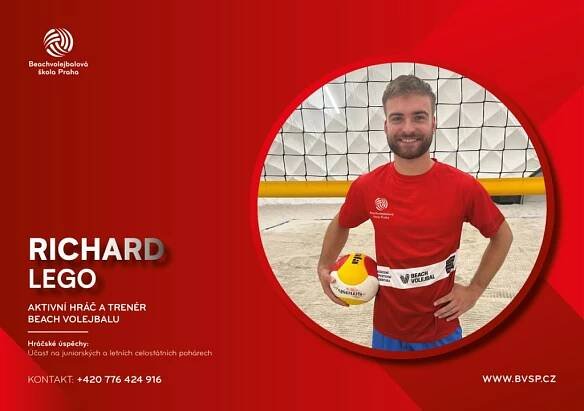 Richard Lego – Beachvolejbalová škola Praha -Koráb, Domyno a Mikulovka.