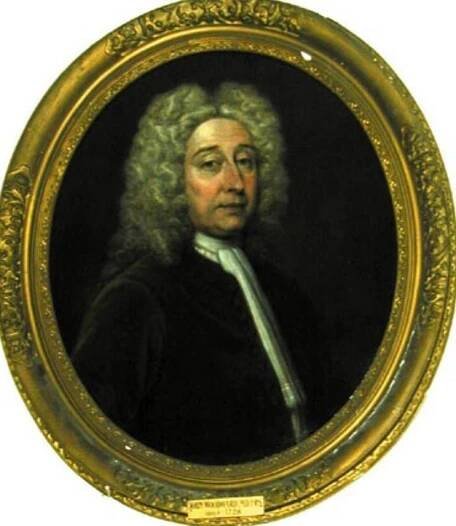 Figure 1. Portrait of John Woodward (1665-1728) (photo: David Ward; Sedgwick Museum).  Specimens from the same pits in the Middle Chalk at Cherry Hinton near Cambridge were later illustrated by James Parkinson (1755-1824), the physician famous for his treatise (1817) on the ‘Shaking Palsy’, ater named ‘Parkinson’s Disease’ in his honour. He published Organic Remains of the Former World using an epistolary approach to his consideration of fossils in 804. Letter XLVII considers various aspects of plant fossils, and Parkinson echoes Woodward’s comments  