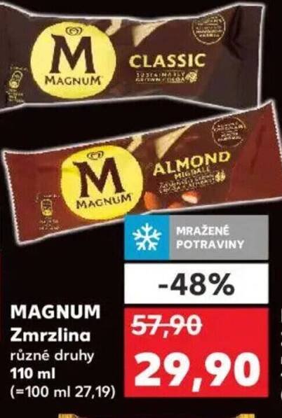 Magnum akce a cena Kaufland – zář 2025