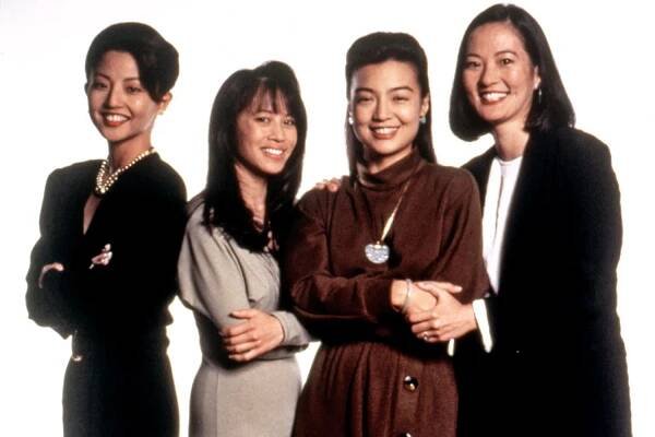 Tammlyn Tomita, Lauren Tom, Ming-Na Wen, and Rosalind Chao in 'The Joy Luck Club'