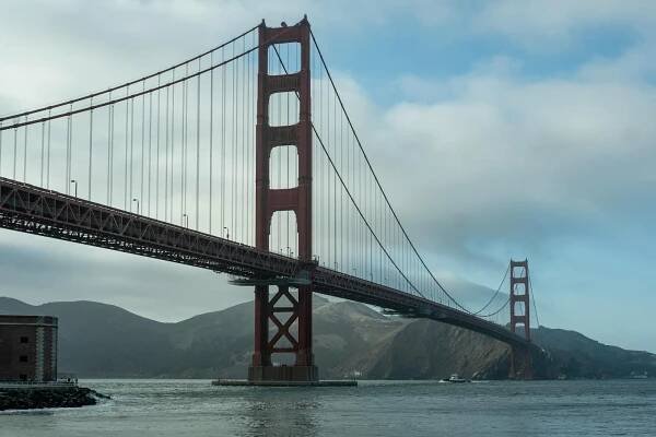 bezplatná Golden Gate Bridge View V San Franciscu Základová fotografie