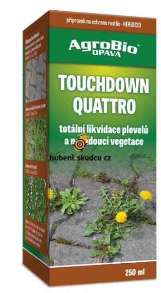 Touchdown Quattro 250ml Postřikový neselektivní herbicid proti širokému spektru jednoletých a víceletých plevelů