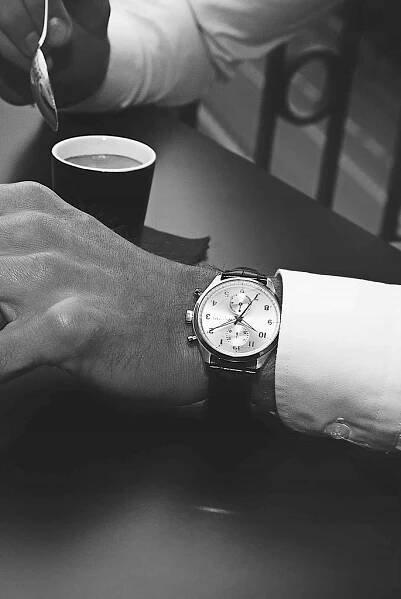 Elegantní náramkové hodinky William L. Chrono SEIKO Přírodní kůže Stříbrná Funkce chronograf zvýraznění vodotěsné