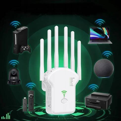 ZESILOVAČ SIGNÁLU dosahu sítě WIFI Repeater Venkovní extender VÝKONNÝ Standard bezdrátového provozu 802.11n (Wi-Fi 4) 802.11g 802.11b