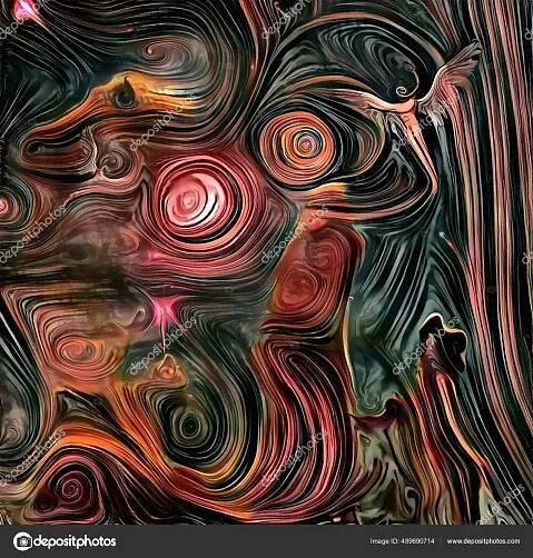Digitální Abstraktní Malba Vykreslování Stock ilustrace ©rolffimages #489690714