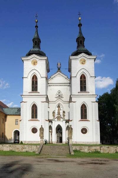 Santiniho stavby na Vysočině - klášterní kostel Narození Panny Marie v Želivi.