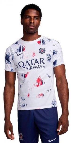 Nike Paris Saint-Germain PSG predzápasový dres biely pánsky 2024-2025