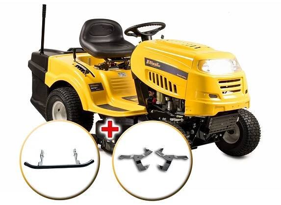 Riwall PRO RLT 92 T POWER KIT travní traktor se zadním výhozem a 6-ti stupňovou převodovkou Transmatic + nárazník