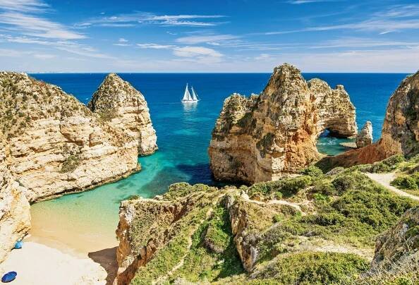 Strand in der Region Algarve, Portugal