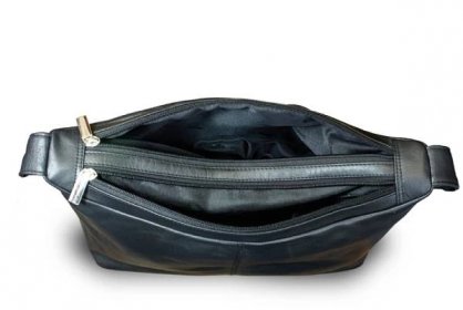 Černá dámská kožená kabelka Amilies