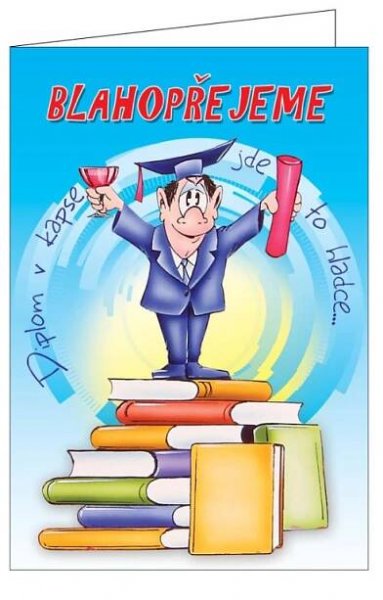 Gratulace k promoci s textem typ B Aria