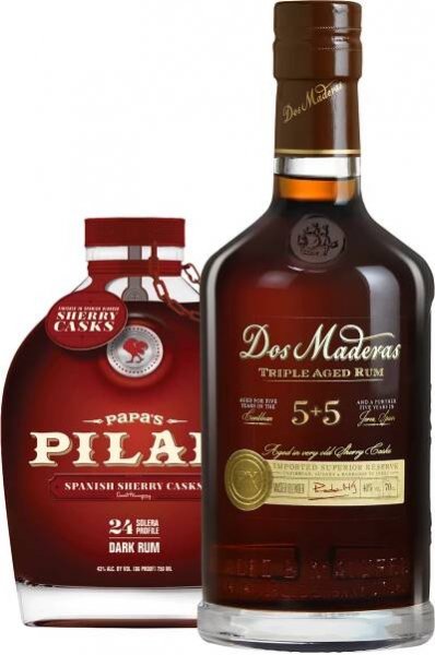 Set Papa's Pilar Spanish Sherry Casks + Dos Maderas PX 5+5 - Rumové sety | Svět nápojů