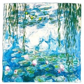 HEDVÁBNÝ ŠÁTEK Claude Monet - Lekníny - Personality e-shop