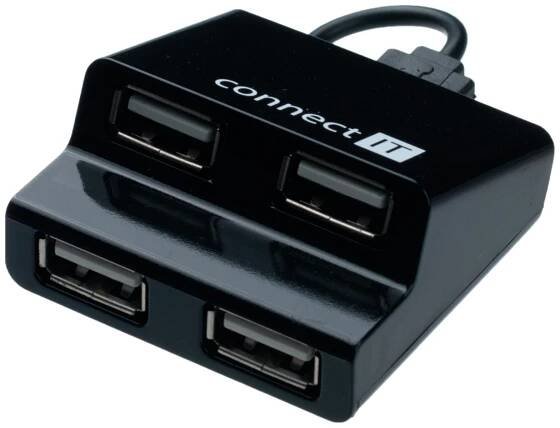 USB Hub Connect IT (CI-108) USB 2.0 / 4x USB 2.0 (CI-108) černý