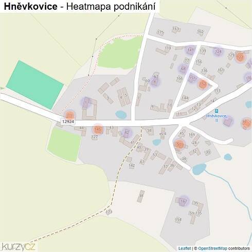 Mapa Hněvkovice - Firmy v části obce.