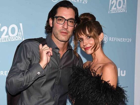 Tom Ellis and Meaghan Oppenheimer at Hulu's 'Tell Me Lies' Screening Event on September 8, 2022.