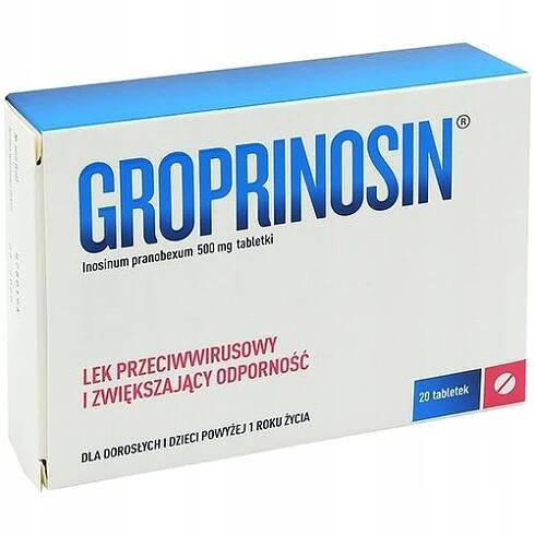 GROPRINOSIN 500 MG, 20 TABLETEK / ISOPRINOSINE / COVID-19 - Lékárna a zdraví