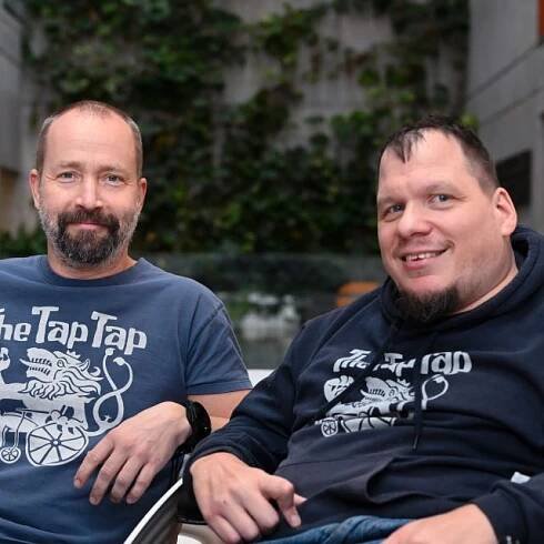 Šimon Ornest a Ladislav Angelovič z kapely The Tap Tap | foto: Agáta Nezbedová,  Český rozhlas
