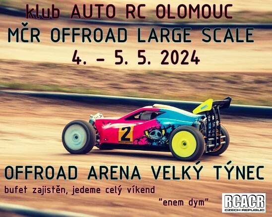 Pozvánka a přihlášky na první závody MČR offroad large scale 4.-5. 5. 2024 – Velký Týnec – Auto RC Olomouc