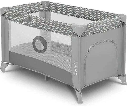 Lionelo Cestovní postýlka Stefi Grey Concrete Multicolor