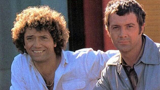Martin Shaw a Lewis Collins v seriálu Profesionálové (1977)