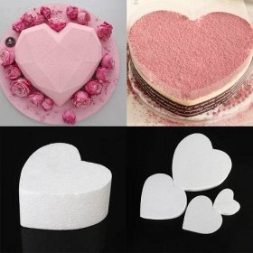 Svatební dekorace Sugarcraft praxe Model na dort ve tvaru srdce pěnová forma Polystyren polystyren