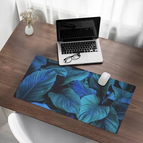 Podložka Ochranná Podložka Psací stůl Klávesnice Myš Tropické listy 90x45 cm Kód výrobce 010250300040100049174