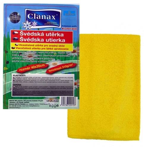 Švédská utěrka 40x35 CLANAX 310g - žlutá