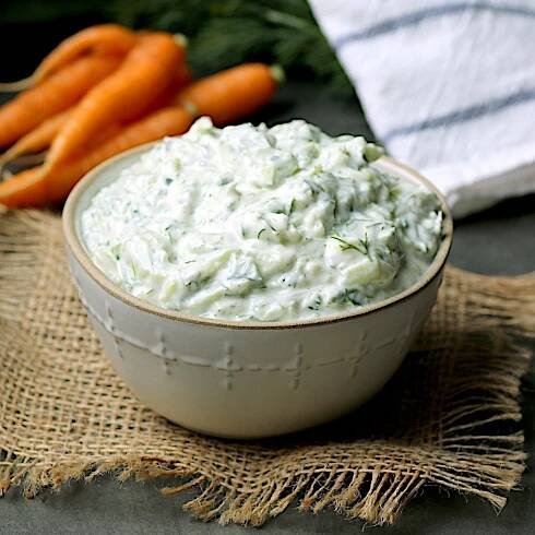 Tzatziki - Greek Yogurt Dip with Dill and Cucumber