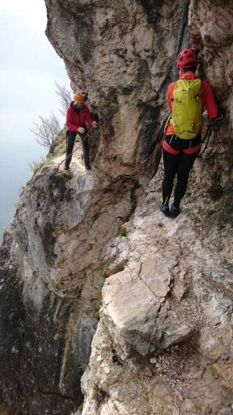 Via Ferrata Sentiero dei Contrabbandieri, exponovaný nářez adrenalinu