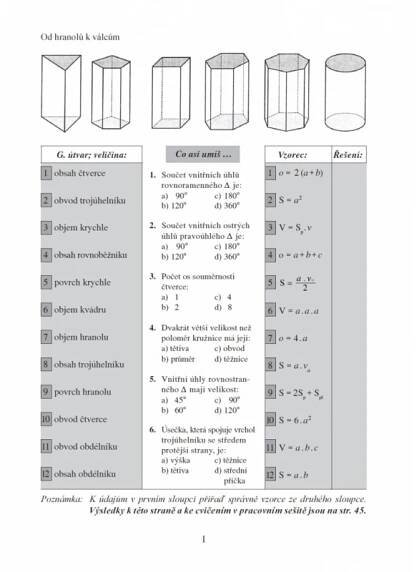 Geometrie 8 pracovní sešit
