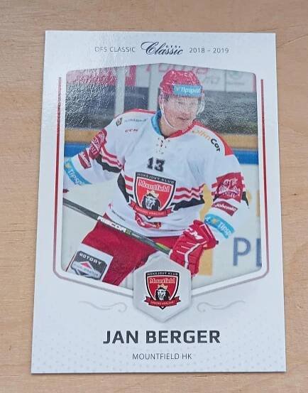Jan Berger HC Hradec Králové - Hokejové karty