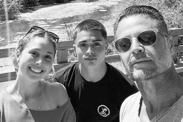 David Charvet with kids Heaven Rain and Shaya 