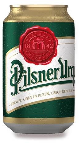 Pivo Pilsner Urquell 12° 0,33l plech
