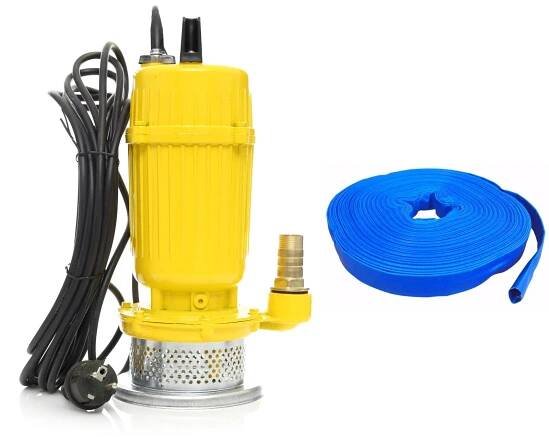 Kalové ponorné čerpadlo na vodu 1600W 1" + 30m PVC hadice 1" KD758 - Zahradní technika