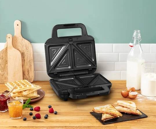 Tefal - Toustovač ULTRA COMPACT 3v1 700W/230V černá/matný chrom