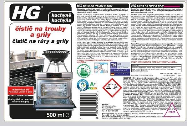 HG čistič na trouby a grily 500 ml