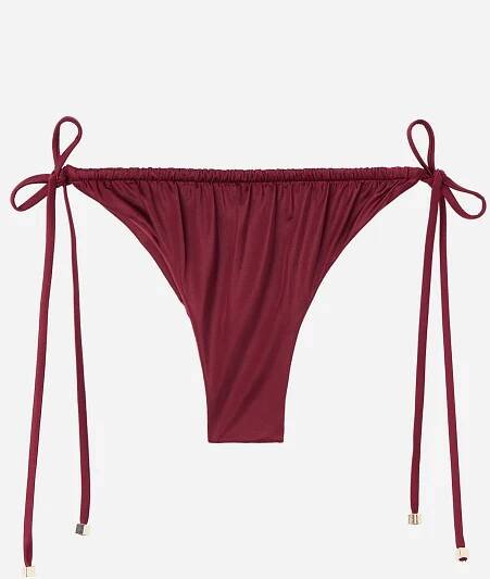 Brazilian String Swimsuit Bottom Shiny Satin_undefined